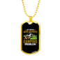 Camper Necklace Drinker Camping Problem Necklace Stainless Steel or 18k Gold Dog Tag 24" Chain-Express Your Love Gifts