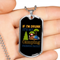 Camper Necklace Drunk By Camping Friends Necklace Stainless Steel or 18k Gold Dog Tag 24" Chain-Express Your Love Gifts
