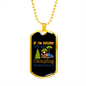 Camper Necklace Drunk By Camping Friends Necklace Stainless Steel or 18k Gold Dog Tag 24" Chain-Express Your Love Gifts