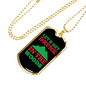 Camper Necklace Drunk in The Woods Necklace Stainless Steel or 18k Gold Dog Tag 24" Chain-Express Your Love Gifts
