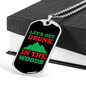Camper Necklace Drunk in The Woods Necklace Stainless Steel or 18k Gold Dog Tag 24" Chain-Express Your Love Gifts