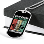 Camper Necklace Each Fresh Peak Necklace Stainless Steel or 18k Gold Dog Tag 24" Chain-Express Your Love Gifts