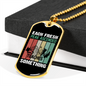 Camper Necklace Each Fresh Peak Necklace Stainless Steel or 18k Gold Dog Tag 24" Chain-Express Your Love Gifts