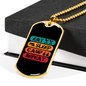 Camper Necklace Eat Sleep Camp Repeat-01 Necklace Stainless Steel or 18k Gold Dog Tag 24" Chain-Express Your Love Gifts