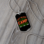 Camper Necklace Eat Sleep Camp Repeat Red Necklace Stainless Steel or 18k Gold Dog Tag 24" Chain-Express Your Love Gifts