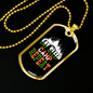 Camper Necklace Eat Sleep Camp Repeat White Mountain Necklace Stainless Steel or 18k Gold Dog Tag 24" Chain-Express Your Love Gifts