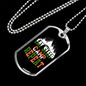 Camper Necklace Eat Sleep Camp Repeat White Mountain Necklace Stainless Steel or 18k Gold Dog Tag 24" Chain-Express Your Love Gifts