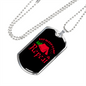 Camper Necklace Eat Sleep Red Necklace Stainless Steel or 18k Gold Dog Tag 24" Chain-Express Your Love Gifts