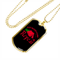 Camper Necklace Eat Sleep Red Necklace Stainless Steel or 18k Gold Dog Tag 24" Chain-Express Your Love Gifts