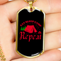 Camper Necklace Eat Sleep Red Necklace Stainless Steel or 18k Gold Dog Tag 24" Chain-Express Your Love Gifts
