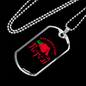Camper Necklace Eat Sleep Red Necklace Stainless Steel or 18k Gold Dog Tag 24" Chain-Express Your Love Gifts