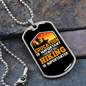 Camper Necklace Education Is Important Necklace Stainless Steel or 18k Gold Dog Tag 24" Chain-Express Your Love Gifts