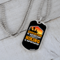 Camper Necklace Education Is Important Necklace Stainless Steel or 18k Gold Dog Tag 24" Chain-Express Your Love Gifts