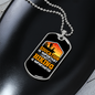 Camper Necklace Education Is Important Necklace Stainless Steel or 18k Gold Dog Tag 24" Chain-Express Your Love Gifts