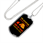 Camper Necklace End of Comfort Zone Necklace Stainless Steel or 18k Gold Dog Tag 24" Chain-Express Your Love Gifts