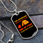 Camper Necklace End of Comfort Zone Necklace Stainless Steel or 18k Gold Dog Tag 24" Chain-Express Your Love Gifts
