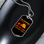 Camper Necklace End of Comfort Zone Necklace Stainless Steel or 18k Gold Dog Tag 24" Chain-Express Your Love Gifts
