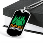 Camper Necklace Enjoy Wild Adventures Green Tent Necklace Stainless Steel or 18k Gold Dog Tag 24" Chain-Express Your Love Gifts