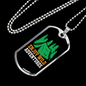 Camper Necklace Enjoy Wild Adventures Green Tent Necklace Stainless Steel or 18k Gold Dog Tag 24" Chain-Express Your Love Gifts