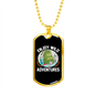Camper Necklace Enjoy Wild Adventures White Necklace Stainless Steel or 18k Gold Dog Tag 24" Chain-Express Your Love Gifts