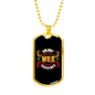 Camper Necklace Enjoy Wild Adventures Yellow Necklace Stainless Steel or 18k Gold Dog Tag 24" Chain-Express Your Love Gifts