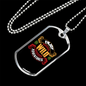 Camper Necklace Enjoy Wild Adventures Yellow Necklace Stainless Steel or 18k Gold Dog Tag 24" Chain-Express Your Love Gifts