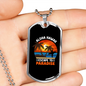 Camper Necklace Escape To Paradise Beach Necklace Stainless Steel or 18k Gold Dog Tag 24" Chain-Express Your Love Gifts