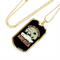 Camper Necklace Explore Beautiful America Necklace Stainless Steel or 18k Gold Dog Tag 24" Chain-Express Your Love Gifts