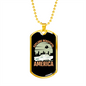 Camper Necklace Explore Beautiful America Necklace Stainless Steel or 18k Gold Dog Tag 24" Chain-Express Your Love Gifts