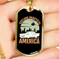 Camper Necklace Explore Beautiful America Necklace Stainless Steel or 18k Gold Dog Tag 24" Chain-Express Your Love Gifts