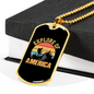 Camper Necklace Explore of America Necklace Stainless Steel or 18k Gold Dog Tag 24" Chain-Express Your Love Gifts