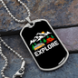 Camper Necklace Explore White Mountain Necklace Stainless Steel or 18k Gold Dog Tag 24" Chain-Express Your Love Gifts