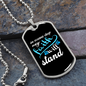 Camper Necklace Faith Can Move Mountains Necklace Stainless Steel or 18k Gold Dog Tag 24" Chain-Express Your Love Gifts