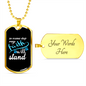 Camper Necklace Faith Can Move Mountains Necklace Stainless Steel or 18k Gold Dog Tag 24" Chain-Express Your Love Gifts