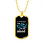 Camper Necklace Faith Will Stand Necklace Stainless Steel or 18k Gold Dog Tag 24" Chain-Express Your Love Gifts