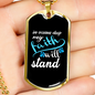 Camper Necklace Faith Will Stand Necklace Stainless Steel or 18k Gold Dog Tag 24" Chain-Express Your Love Gifts