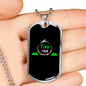 Camper Necklace Find The Mountain Necklace Stainless Steel or 18k Gold Dog Tag 24" Chain-Express Your Love Gifts