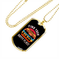 Camper Necklace Find Your Happy Place Camping Necklace Stainless Steel or 18k Gold Dog Tag 24" Chain-Express Your Love Gifts
