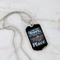 Camper Necklace Find Your Happy Place White Necklace Stainless Steel or 18k Gold Dog Tag 24" Chain-Express Your Love Gifts