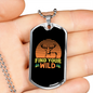 Camper Necklace Find Your Wild Necklace Stainless Steel or 18k Gold Dog Tag 24" Chain-Express Your Love Gifts