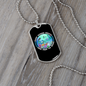 Camper Necklace Fish Ocean Swimming Necklace Stainless Steel or 18k Gold Dog Tag 24" Chain-Express Your Love Gifts