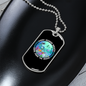 Camper Necklace Fish Ocean Swimming Necklace Stainless Steel or 18k Gold Dog Tag 24" Chain-Express Your Love Gifts