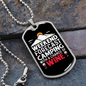 Camper Necklace Forecast Camping Wine Necklace Stainless Steel or 18k Gold Dog Tag 24" Chain-Express Your Love Gifts