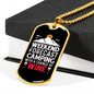 Camper Necklace Forecast Camping Wine Necklace Stainless Steel or 18k Gold Dog Tag 24" Chain-Express Your Love Gifts