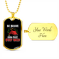 Camper Necklace Free Stay Wild Necklace Stainless Steel or 18k Gold Dog Tag 24" Chain-Express Your Love Gifts