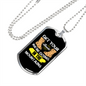 Camper Necklace Get Your Boots We're Going In The Mountains Necklace Stainless Steel or 18k Gold Dog Tag 24" Chain-Express Your Love Gifts