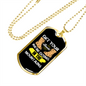 Camper Necklace Get Your Boots We're Going In The Mountains Necklace Stainless Steel or 18k Gold Dog Tag 24" Chain-Express Your Love Gifts
