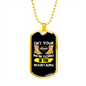 Camper Necklace Get Your Boots We're Going In The Mountains Necklace Stainless Steel or 18k Gold Dog Tag 24" Chain-Express Your Love Gifts