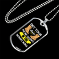 Camper Necklace Get Your Boots We're Going In The Mountains Necklace Stainless Steel or 18k Gold Dog Tag 24" Chain-Express Your Love Gifts