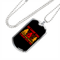 Camper Necklace Go Camp Eng Necklace Stainless Steel or 18k Gold Dog Tag 24" Chain-Express Your Love Gifts